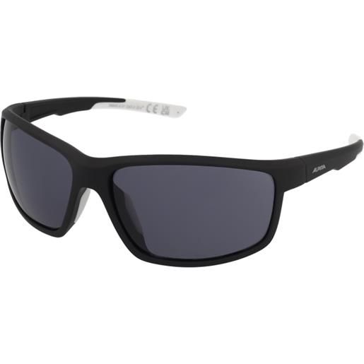 Alpina defey black matt white | occhiali da sole sportivi | unisex | plastica | rettangolari | nero | adrialenti