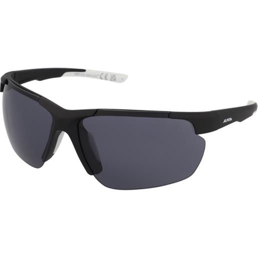 Alpina defey hr black matt white | occhiali da sole sportivi | unisex | plastica | rettangolari | nero | adrialenti