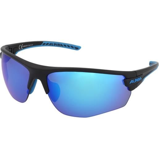Alpina tri-scray 2.0 hr black cyan matt | occhiali da sole sportivi | prova online | unisex | plastica | rettangolari | nero | adrialenti