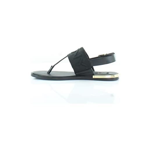 DKNY, sandali bassi donna, nero brillante ambra nera, 41.5 eu