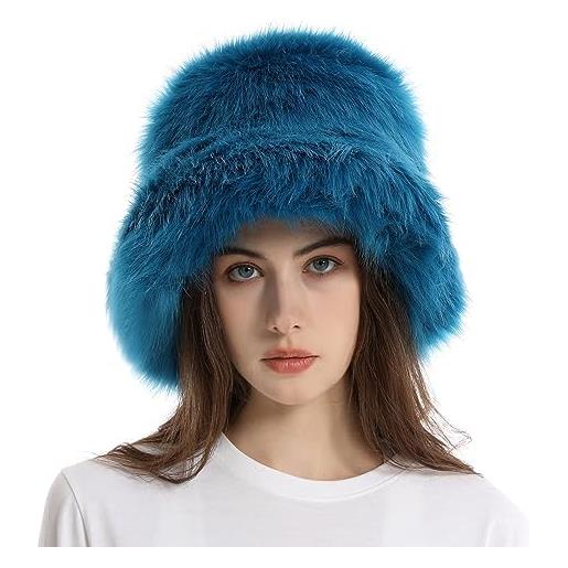 Eauptffy cappello invernale donna berretti in pile cappelli signore invernale vintage berretto cappello con visiera donna cappello in pile inverno berretto classico cappello elegante invernale
