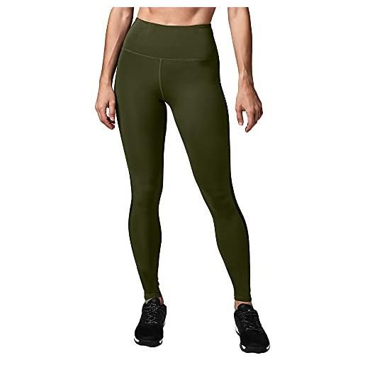 STRONG by Zumba strong id workout fitness knöchellange bauchweg leggings damen mit hoher taille, moss essential, xs donna
