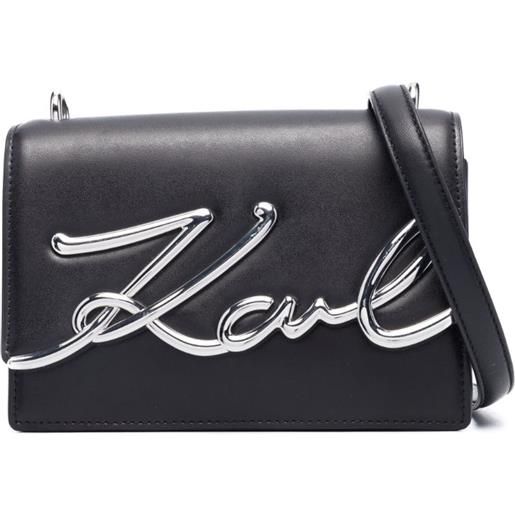 Karl Lagerfeld borsa a spalla signature piccola - nero
