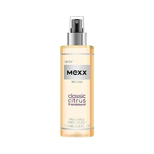 Mexx classic citrus acqua profumata per il corpo donna, 250 ml