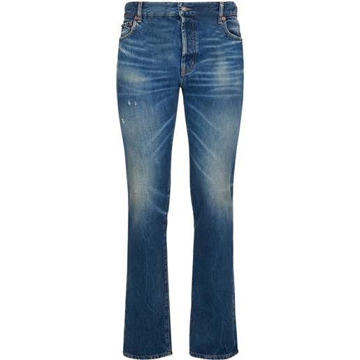 SAINT LAURENT jeans dritti relaxed fit in denim di cotone