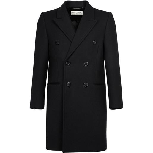 SAINT LAURENT cappotto diagonale 50s in lana