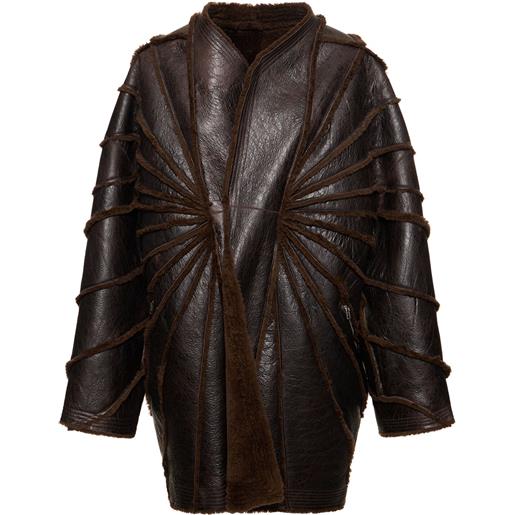 RICK OWENS giacca reversibile in shearling e pelle