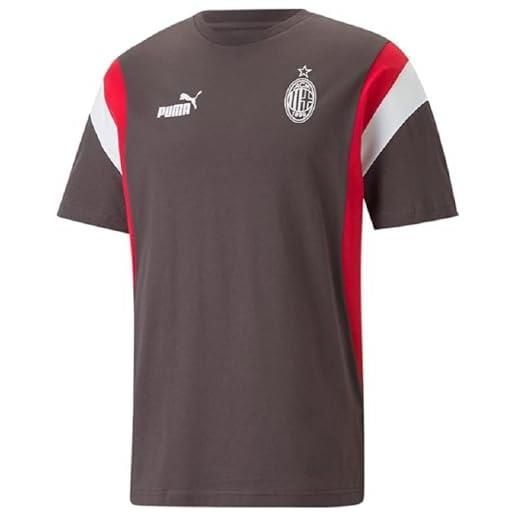 AC Milan ftbl. Archive tee jr maglia uomo flat dark grigio tango rosso 164