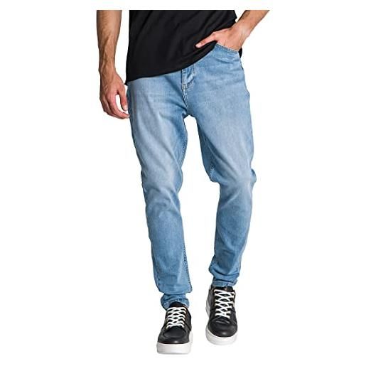 Gianni Kavanagh light blue carrot leg jeans, xs uomini