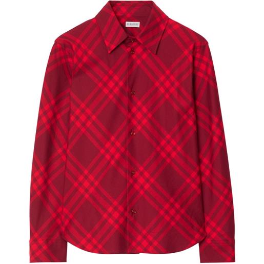Burberry camicia a quadri - rosso