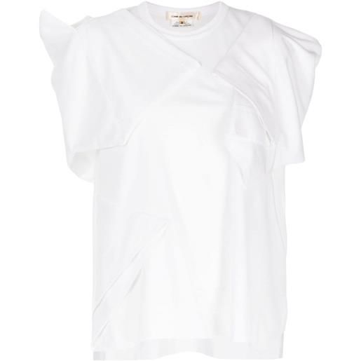 Comme Des Garçons t-shirt asimmetrica - bianco