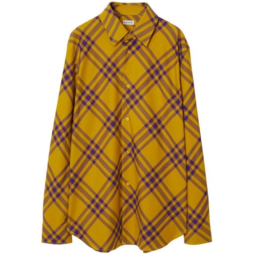 Burberry camicia a quadri - giallo
