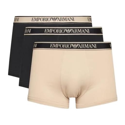 Emporio Armani 3-pack boxer core logoband, boxers uomo, marina/pr. Monum/medit, m