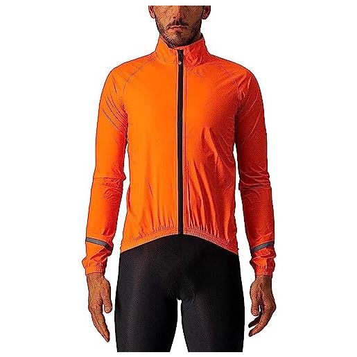 Castelli emergency 2 rain jacket, giacca uomo, brilliant orange, xl