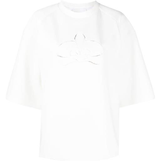 Genny t-shirt con ricamo - bianco