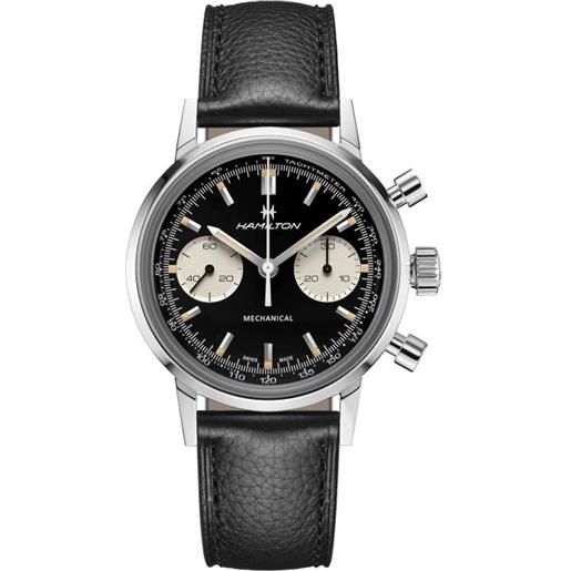 Hamilton orologio Hamilton american classic intra-matic cronograph h con cinturino in pelle