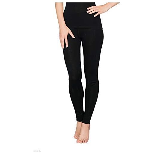 UTENOS lana merino ultra morbida donna pantaloni lunghi mutande made in eu (s, nero)