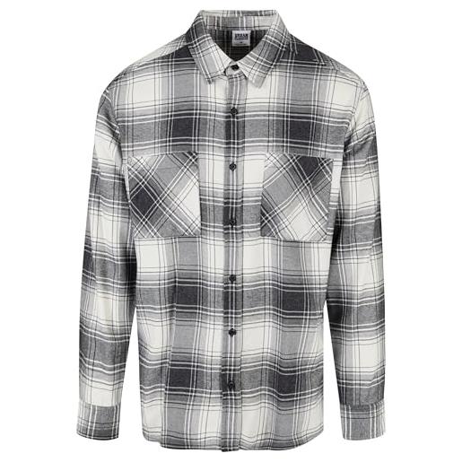 Urban Classics mock check shirt, camicia, uomo, multicolore (whitesand/black), 4xl