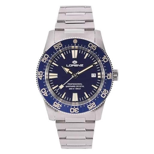 Lorenz orologio uomo lorenz shark 4 automatico 030229bb blu
