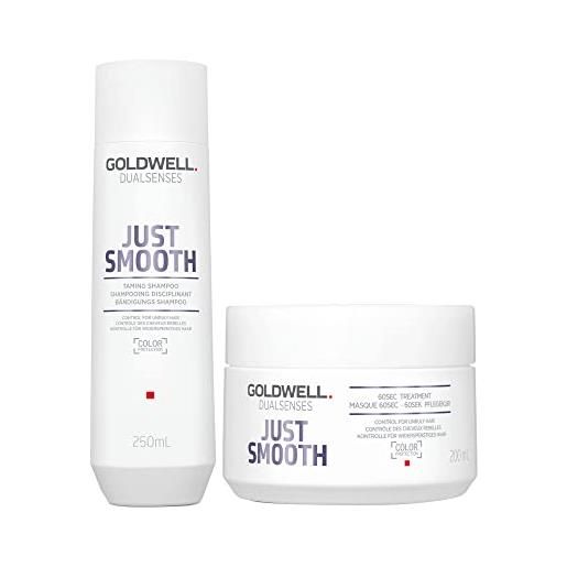Goldwell dualsenses just smooth taming shampoo 250ml e maschera 200ml - duo anticrespo