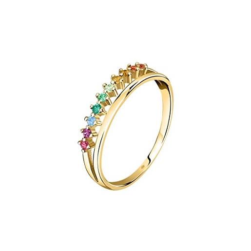 Bluespirit colorful anello donna in argento dorato 925% , zircone, idee regalo - p. 57u203000412_main