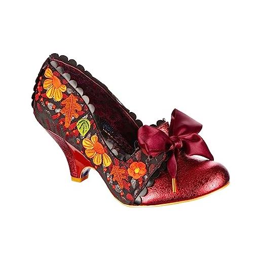 Irregular Choice falls chiamate, oxford donna, vino, 40 eu