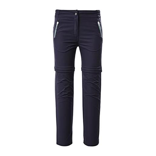 Killtec girl's pantaloni funzionali con gambe staccabili con zip kos 137 grls pnts, steel-blue, 116, 37845-000