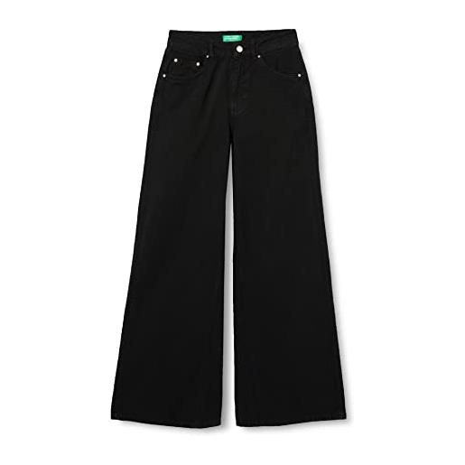 United Colors of Benetton pantalone 4eutde013 jeans, nero 100, 46 donna