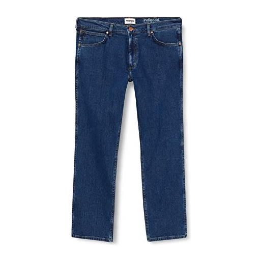 Wrangler greensboro indigood, jeans uomo, blu (ride on), 40w / 32l