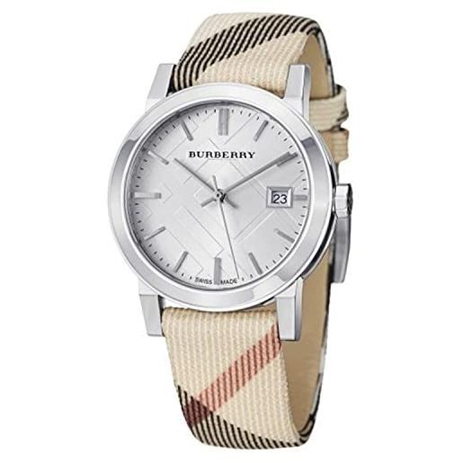 BURBERRY heritage bu9022 - orologio analogico al quarzo, da donna, con cinturino in nylon, colore: ral