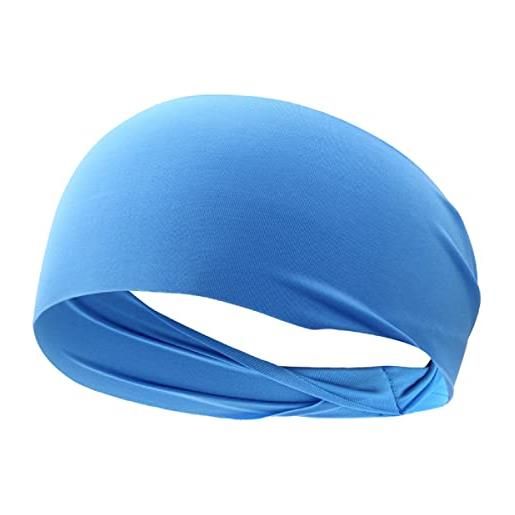 IXCVBNGHS bandana sportiva per uomini e donne, ad asciugatura rapida, fascia per il sudore per esterni, fascia elastica per capelli traspirante (blu), piccola
