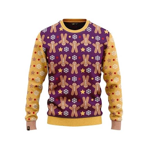 JAP Christmas - maglione natalizio - pan di zenzero - vestibilità perfetta senza prurito - giallo - l