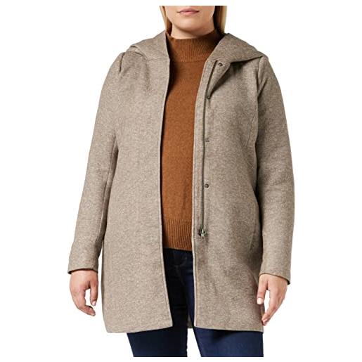 Only coat coat with hood walnut m walnut m