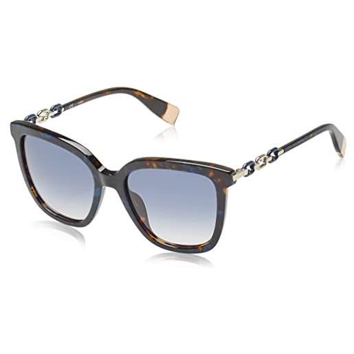 Furla sfu532 01h6 sunglasses combined, standard, 54, blu perla/avana, unisex-adulto