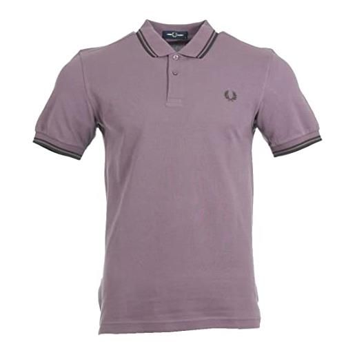 Fred Perry polo da uomo a maniche corte, viola m3600, lilla, m