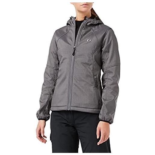 Ultrasport estelle softshell giacca per donna con cappuccio, grey/melange, xs