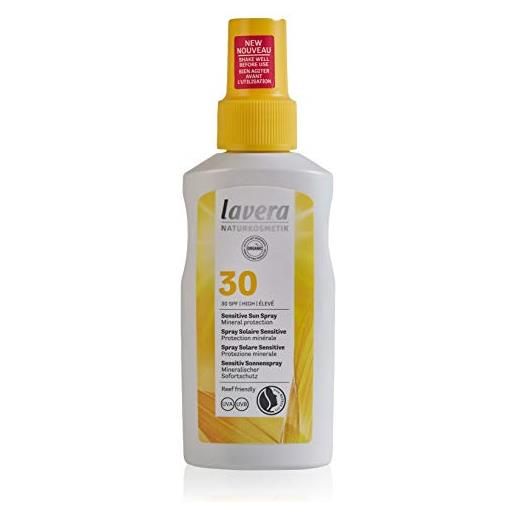 lavera spray solare sensitive spf 30 - protezione solare - spray solare - spf 30 - cosmetici naturali - vegan - certificato - 100ml