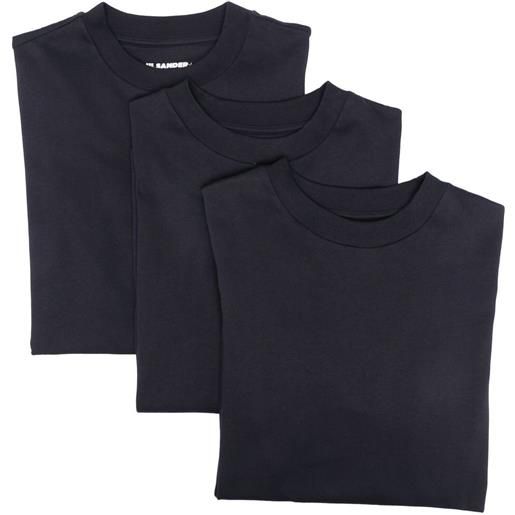 Jil Sander top a maniche lunghe con applicazione - blu