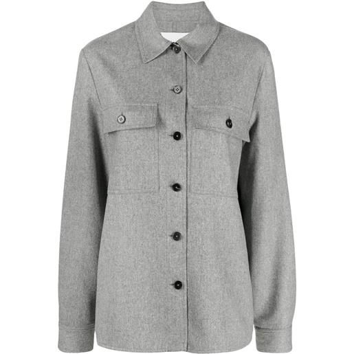 Jil Sander giacca-camicia oversize - grigio
