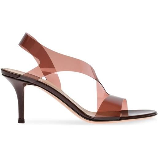 Gianvito Rossi sandali con tacco a stiletto metropolis 70mm - marrone