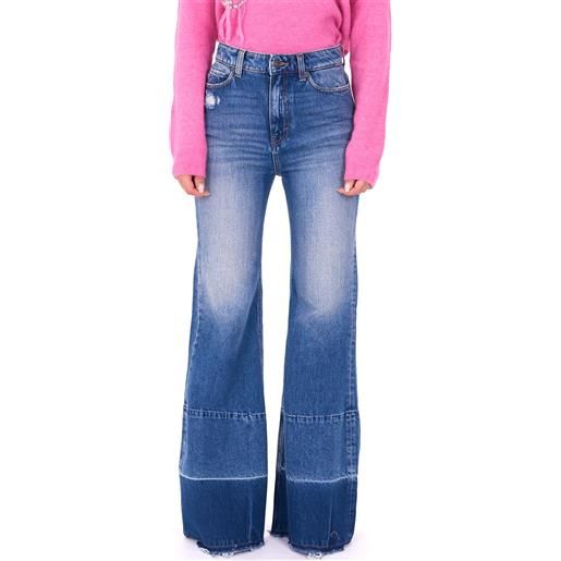 TWINSET ACTITUDE jeans TWINSET ACTITUDE a zampa sfrangiato, colore blu
