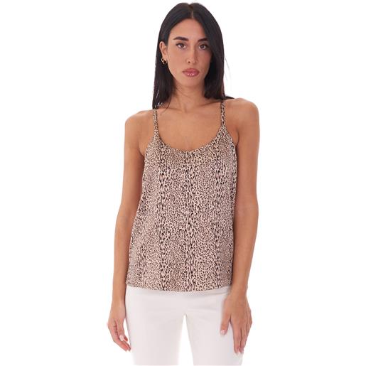 TWINSET top TWINSET animalier, colore cammello