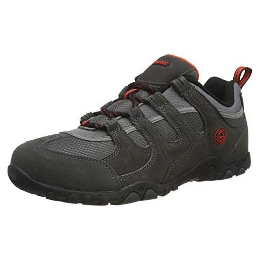 Hi-tec quadra ii, scarpe da passeggio uomo, carbone zingy rosso, 42 eu