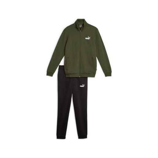 PUMA clean sweat suit verde militare/nero