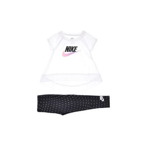 NIKE essentials+ legging set bianco/nero