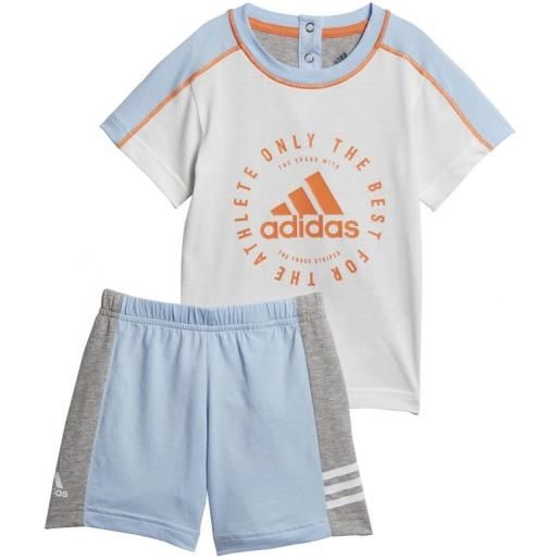 ADIDAS i print sum set bianco/grigio