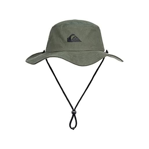 Quiksilver bushmaster-cappello da pescatore con visiera falda larga, timo, x-large uomo