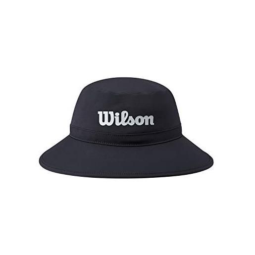 Wilson cappello da golf antipioggia unisex, rain hat, black