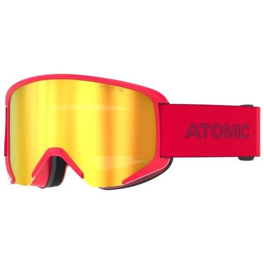ATOMIC savor stereo occhiali da sci - rosso - visione chiara e antiriflesso - specchio di alta qualità - telaio live fit - compatibile con gli occhiali