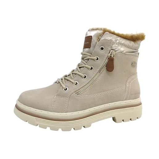 TOM TAILOR 4290060004, stivali da neve donna, crema, 39 eu